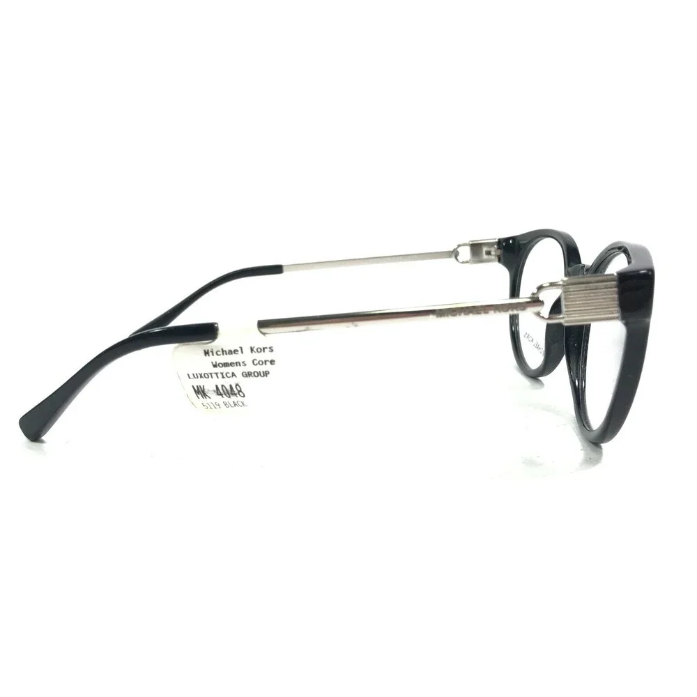 Michael Kors Eyeglasses Frames MK4048 Kea 3163 Black Silver Round 51-19-135